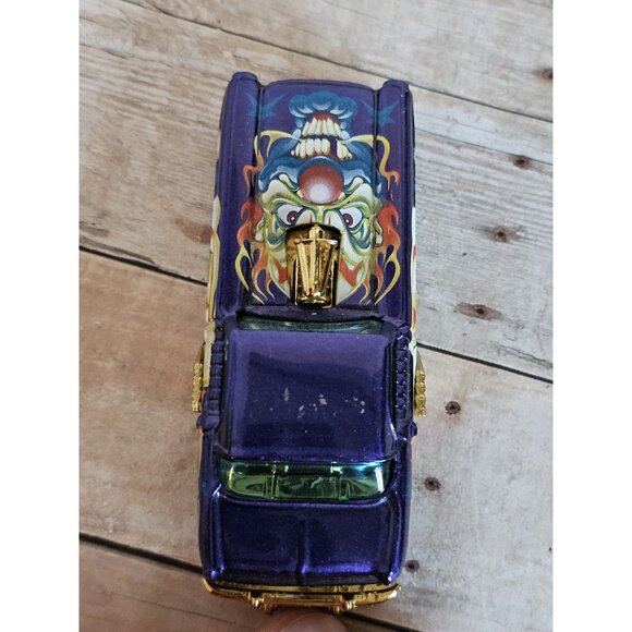Hot Wheels 2003 Crazed Clowns Nash Metropolitan Purple Flames Gold Engine - Picture 5 of 7